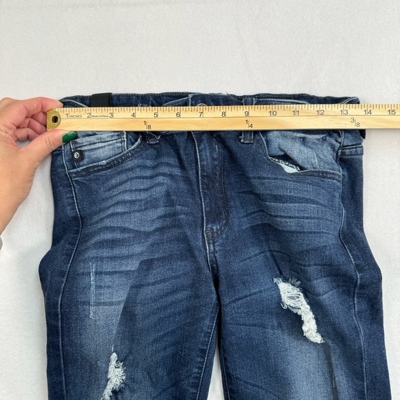 Kancan Skinny Stretch Jeans Womens Size 28 Mid Rise Dark Wash - Picture 9 of 14